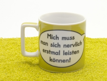 Tasse Porzellan Wortheld Nervlich 450 ml