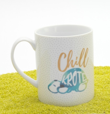 XL Tasse Porzellan Chillkröte Tasse 600 ml