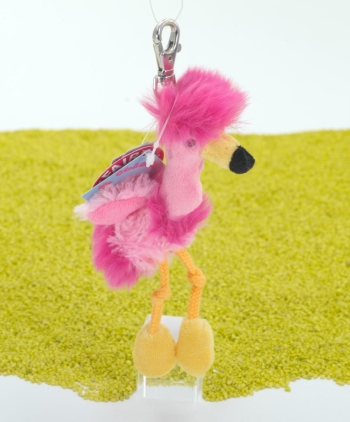 Schlüsselanhänger mit Karabinerhaken Flamingo Chantal 11cm