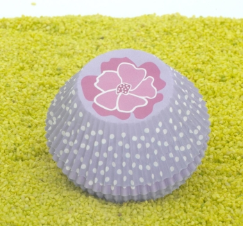 Papierbackförmchen Maxi Blüte lila 50Stk