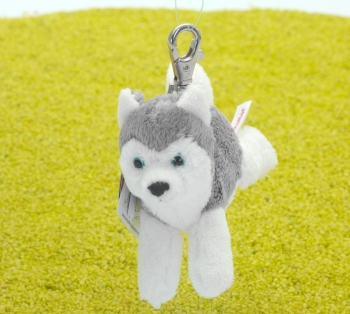 Schlüsselanhänger mit Karabinerhaken Schlittenhund Husky 11cm