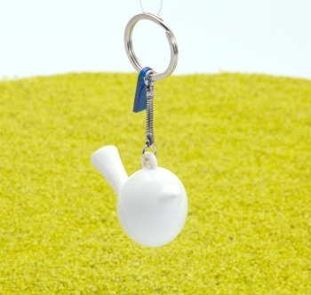 Schlüsselanhänger mit Schlüsselring [pi:p] in solid weiß