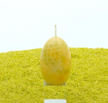 Set aus Eierbecher Regenbogen und Mosaikkerze lime-sonnenblume 6,5cm