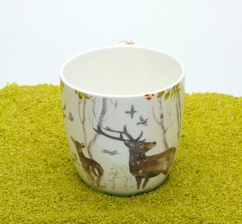 Henkelbecher Porzellan Victoria Lowe - Winter Deer 450ml