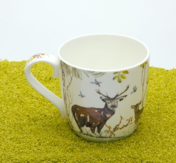 Henkelbecher Porzellan Victoria Lowe - Winter Deer 450ml