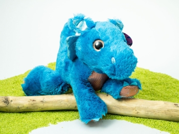 Plüschtier Sparkle Tales Flash Drache blau 30 cm