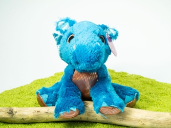 Plüschtier Sparkle Tales Flash Drache blau 30 cm