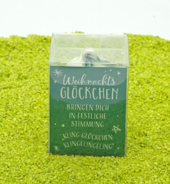 Weihnachtsglocke aus Porzellan Frohes Fest