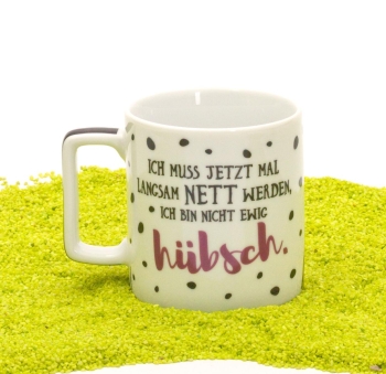 Tasse Porzellan Wortheld Hübsch 450 ml
