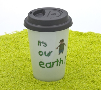 Coffee To Go Becher Porzellan Eco - It´s our Earth 380ml