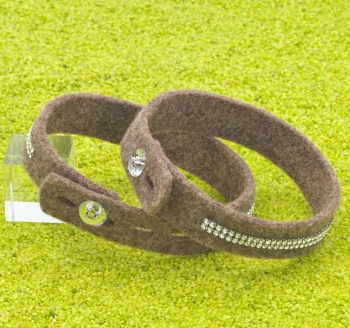 Trachtiges Stiefelband im 2er Set in graubraun