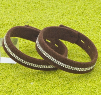 Trachtiges Stiefelband im 2er Set in dunkelbraun