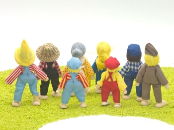 Biegepuppen Bauernfamilie