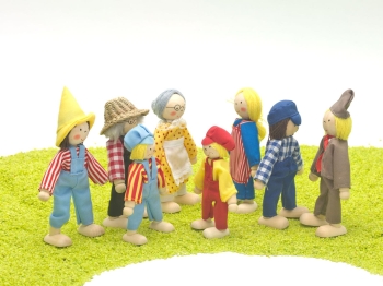 Biegepuppen Bauernfamilie