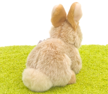 Plüschtier Hase sitzend beige 18cm