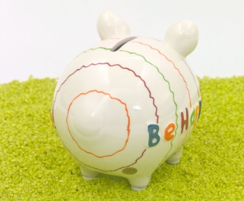 Sparschwein Be Happy ! 9 x 12,5 cm