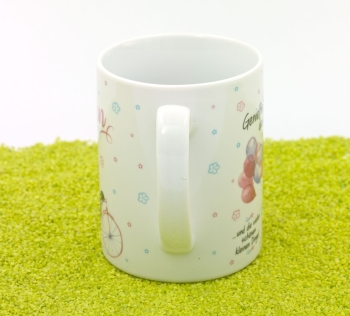 XL Tasse Porzellan Geniesse das Leben 600 ml