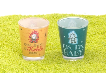 2er Set Schnapsglas Eis / Kehle 6cl