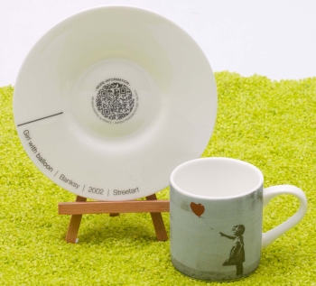 Espressotasse Porzellan ARTselection Girl with Balloon by Banksy 95ml