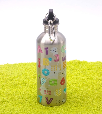 Trinkflasche Edelstahl doppelwandig Cool Bottle ABC 600ml