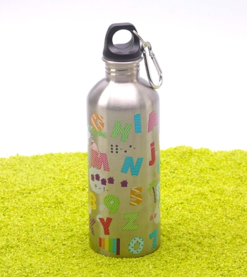 Trinkflasche Edelstahl doppelwandig Cool Bottle ABC 600ml