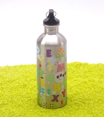 Trinkflasche Edelstahl doppelwandig Cool Bottle ABC 600ml