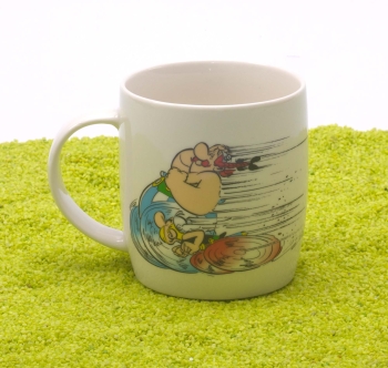 Henkelbecher Porzellan Asterix - Rennen 400ml