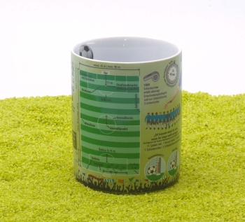 Wissensbecher Porzellan Fussball 490ml