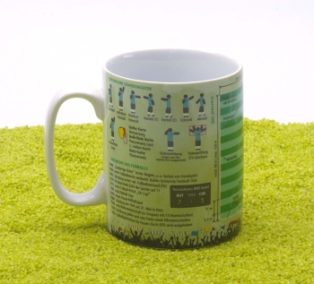 Wissensbecher Porzellan Fussball 490ml