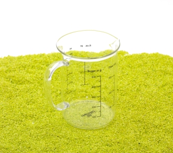 'Cause We Care Messbecher Messkanne Messkrug 0,5 l aus Glas