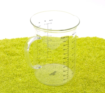 'Cause We Care Messbecher Messkanne Messkrug 1l aus Glas