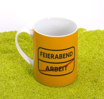 XL Tasse Porzellan Feierabend  600 ml