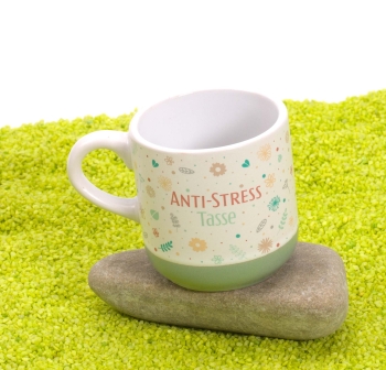 Espressotasse mit Gravur Stress