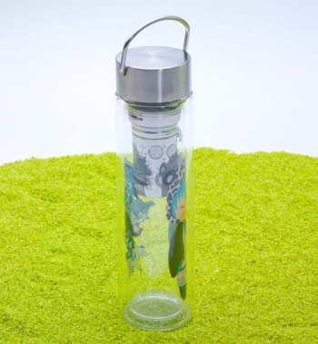 FlowTea Teezubereiter aus Glas Little Animal Leo 400ml Neoprenhülle