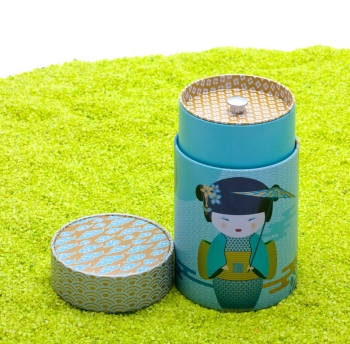 Teedose Case New Little Geisha rund petrol 150g