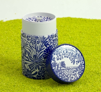 Teedose Case Côte d'Azur rund blue 150g