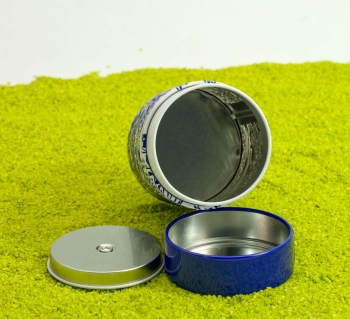 Teedose Case Côte d'Azur rund blue 150g