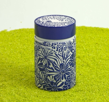 Teedose Case Côte d'Azur rund blue 150g