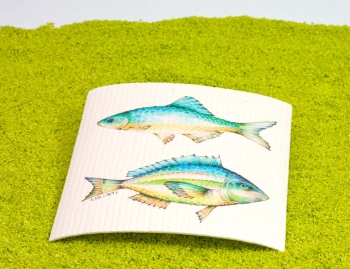 3er Set Schwammtücher Bunte Fische