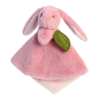ebba Eco Schmusetuch aus Plüsch Brenna Hase in rosa