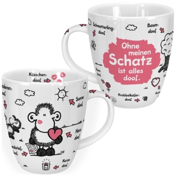 Tasse Porzellan ODIAD Schatz - Ohne Schatz ist alles doof 400ml