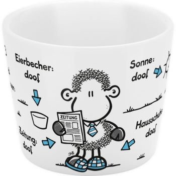 Eierbecher aus Porzellan OPIAD - Ohne Papa ist alles doof