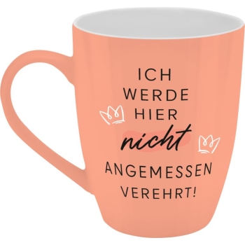 Becher Porzellan Herrlich böser Becher Verehrt 350ml