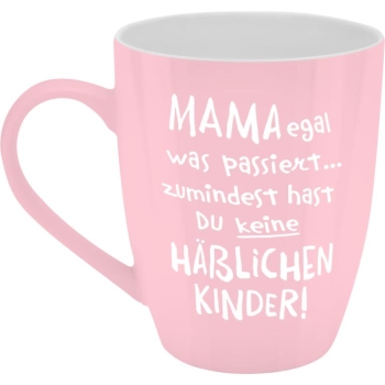 Becher Porzellan Herrlich Böser Becher Mama - Egal 350ml
