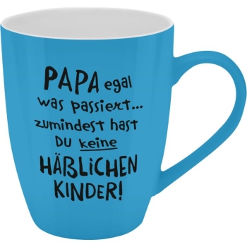 Becher Porzellan Herrlich böser Becher Papa - Egal 350ml