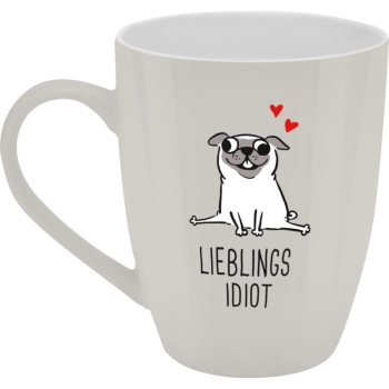 Becher Porzellan Herrlich Böser Becher Lieblingsidiot 350ml