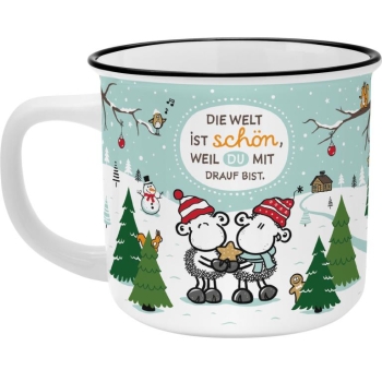 Extragroßer Lieblingsbecher Porzellan Welt 550 ml