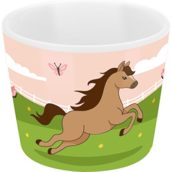 Eierbecher aus Porzellan für Kinder Pferd