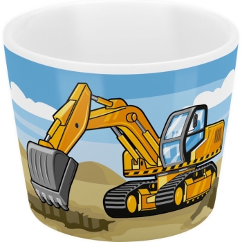 Eierbecher aus Porzellan für Kinder Bagger