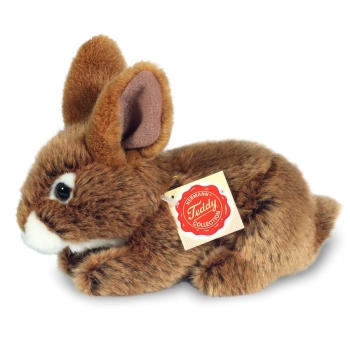 Plüschtier Hase sitzend braun 19cm